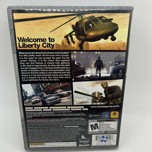 Grand Theft Auto IV GTA 4 Microsoft Xbox 360 COMPLETE CIB W/MAP GREAT CONDITION - Picture 3 of 11